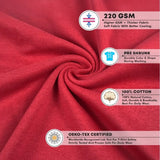 Premium 220gsm Cotton Interlock Unisex Tee in multiple colors showing thick, high-quality fabric texture_corporate Shirt
