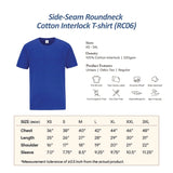 Premium 220gsm Cotton Interlock Unisex Tee in multiple colors showing thick, high-quality fabric texture_corporate Shirt