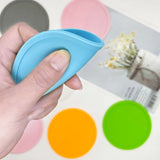 Minimalist food-grade silicone anti-slip coaster with raised edge for heat protection and spill containment_ corporate gift