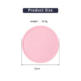 Minimalist food-grade silicone anti-slip coaster with raised edge for heat protection and spill containment_ corporate gift