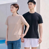 Folded Premium Siro Combed Cotton Unisex Tee in multiple colors showing high-quality fabric texture_Corporate Shirts