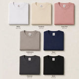 Folded Premium Siro Combed Cotton Unisex Tee in multiple colors showing high-quality fabric texture_Corporate Shirts