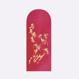 Red envelope with a horse pattern