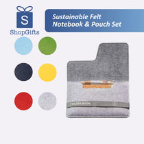 Sustainable Felt Notebook_PouchSet 6 color selectable