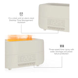 Compact flame humidifier with LED firelight and vapor output