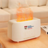 Compact flame humidifier with LED firelight and vapor output