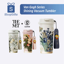 Elegant Van Gogh-themed vacuum tumbler by GERM x THE MET, ideal for premium corporate gifting.