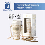 Floral-themed shining vacuum tumbler from GERM x THE MET’s Ethereal Garden series, perfect for elegant corporate gifting.