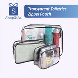 Transparent Toiletries Zipper Pouch