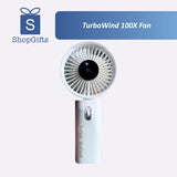 TurboWind 100X Fan with ShopGifts logo