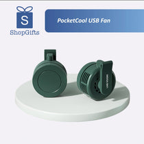 Green USB fan with 'ShopGifts' branding.