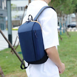 Minimalist Versatile Urban Commuter Backpack in sleek grey and yellow with water-resistant exterior_corporate Gifts