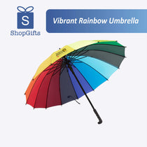 Colourful rainbow umbrella for corporate gifting in Singapore