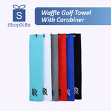 Waffle Golf Towel With Carabiner