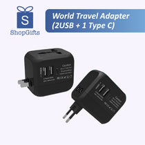World Travel Adapter (2USB + 1 Type C)