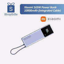 Xiaomi 165W High-Speed Power Bank in light purple with integrated USB-C cable and digital battery display_Premium Corporate Gifts