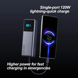 Xiaomi 165W High-Speed Power Bank in light purple with integrated USB-C cable and digital battery display_Premium Corporate Gifts