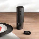 Matte black Xiaomi Mijia Electric Wine Opener with transparent base for effortless bottle opening_premium corporate gift idea
