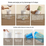 Xiaomi 300ml Portable Blender  with a transparent cup and silicone sleeve for smoothies.