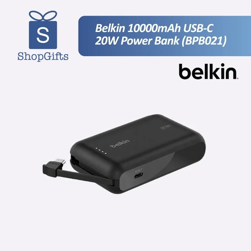 Belkin 10000mAh USB-C 20W Power Bank (BPB021)