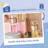 Double Wall Infuse Glass Bottle