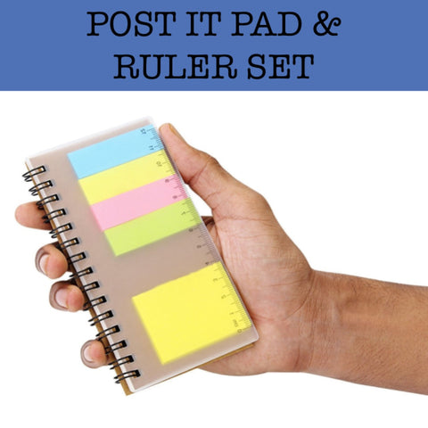post it pad ruler set corporate gifts door gifts