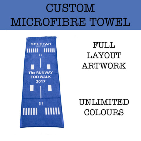 custom print microfibre towel corporate gift door gift