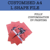 customised a4 l shape file corporate gifts door gifts