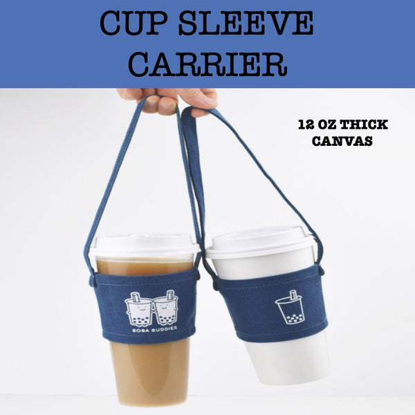 reusable canvas bubble tea cup holder