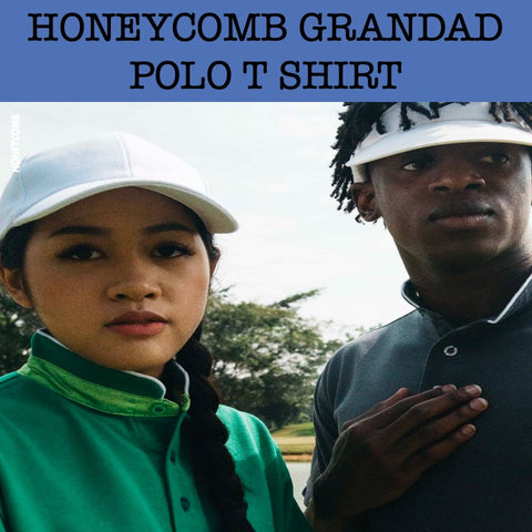 Honeycomb Grandad Polo T Shirt
