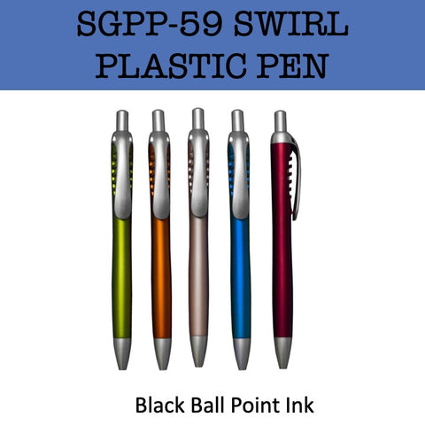 swirl promotional plastic pen corporate gifts door gift