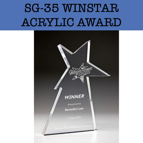 sg-35 winstar acrylic award plaque corporate gifts door gift