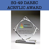 sg-49 darec acrylic award plaques corporate gifts door gift