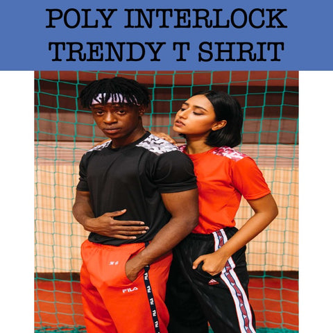 poly interlock round neck t shirt corporate gifts door gift