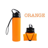 orange foldable water bottle corporate gifts