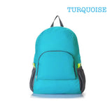 turquoise foldable travel backpack corporate gifts