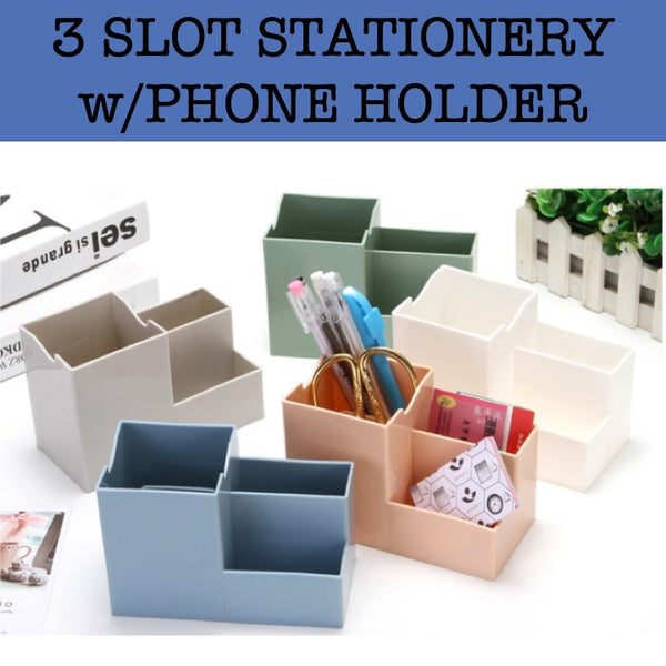 3 Slot stationery organizer with phone holder corporate gifts door gift giveaway