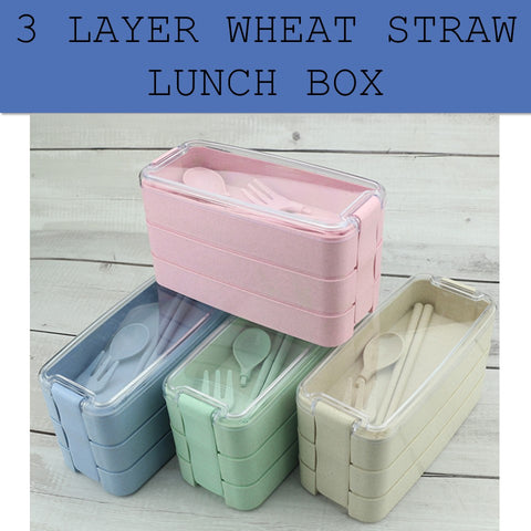3 layer wheat straw lunch box corporate gifts door gift giveaway