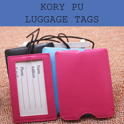 kory elastic pu leather luggage tag corporate gifts door gift