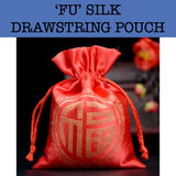 Chinese New Year Silk Drawstring Pouch corporate gift door gifts giveaway