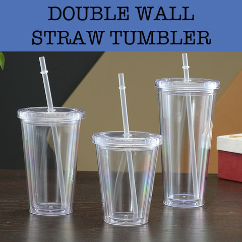 Double Wall Straw Tumbler