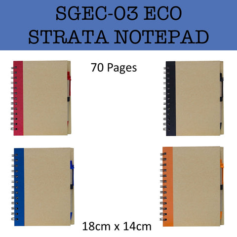 eco friendly strata notepad notebook corporate gifts door gift