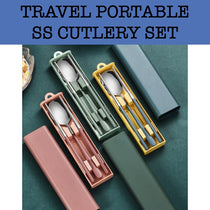 Travel portable stainless steel cutlery set corporate gift door gifts singapore